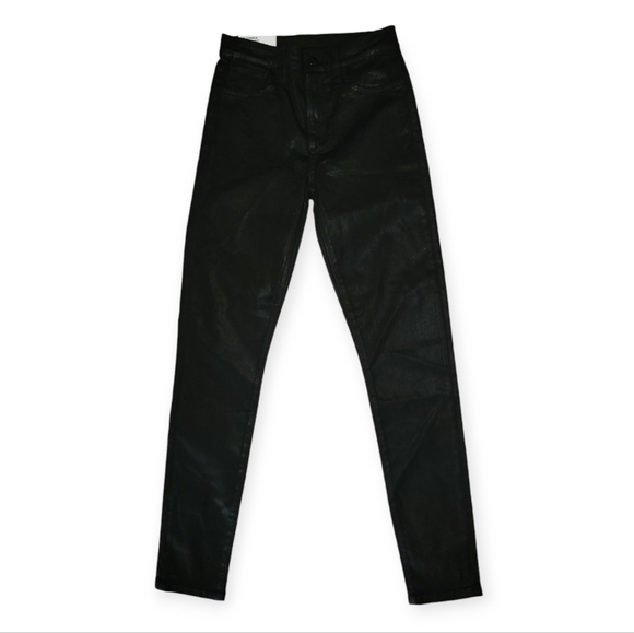 Joe's The Charlie High Rise Skinny Ankle/ Coated/ Black - Picture 5 of 14